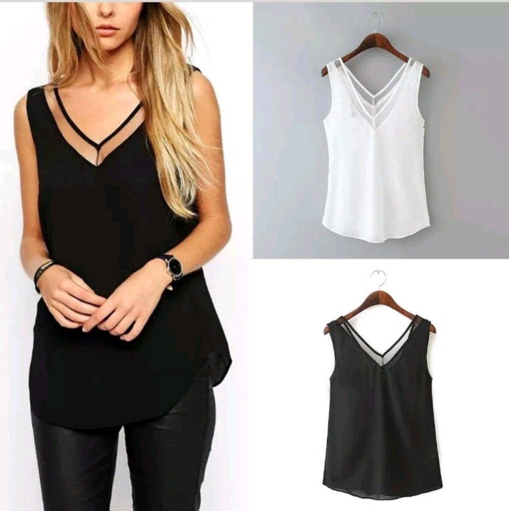 Cute sleeveless top!